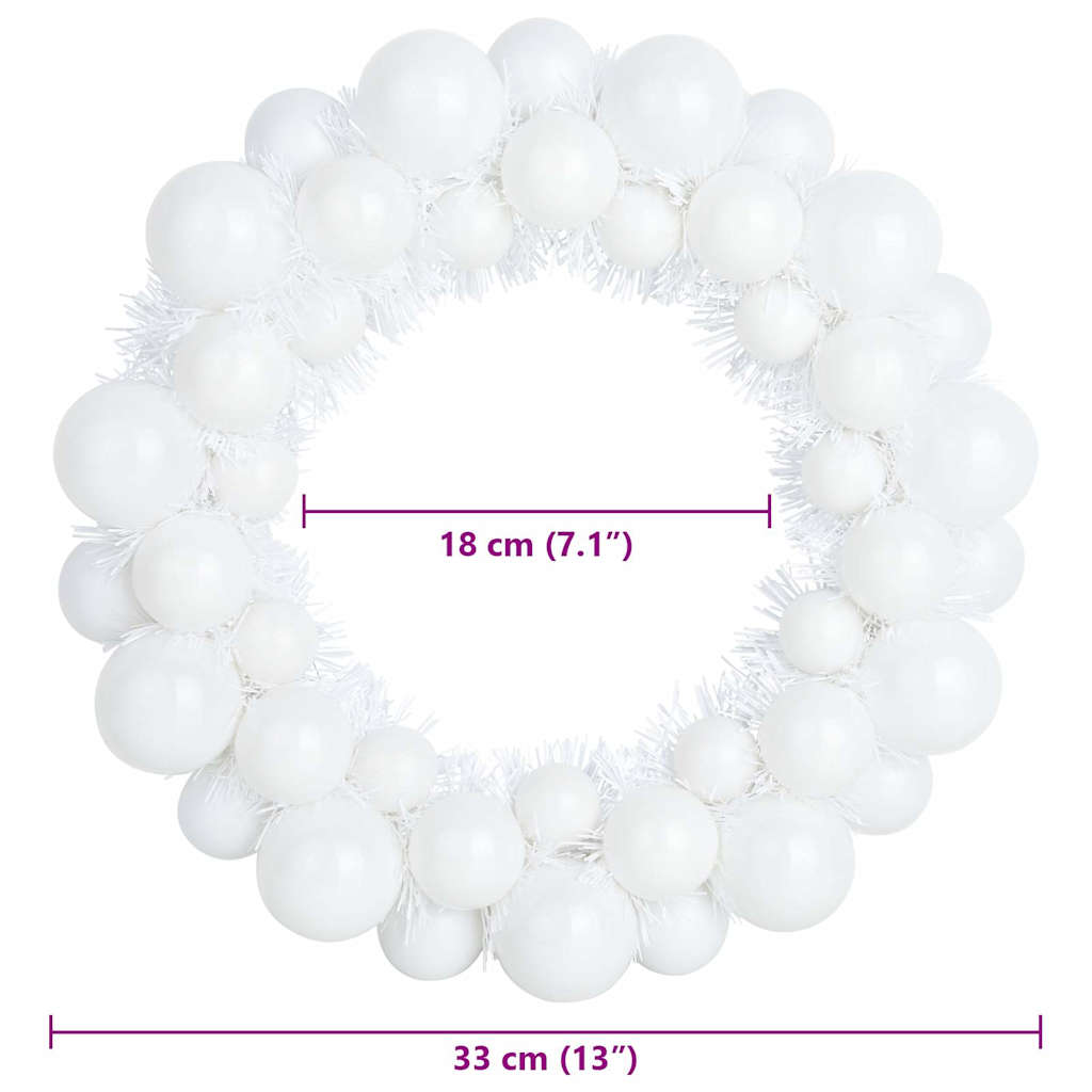 Coronas de Bolas de Navidad 2 pcs 33 x 33 x 7 cm Poliestireno