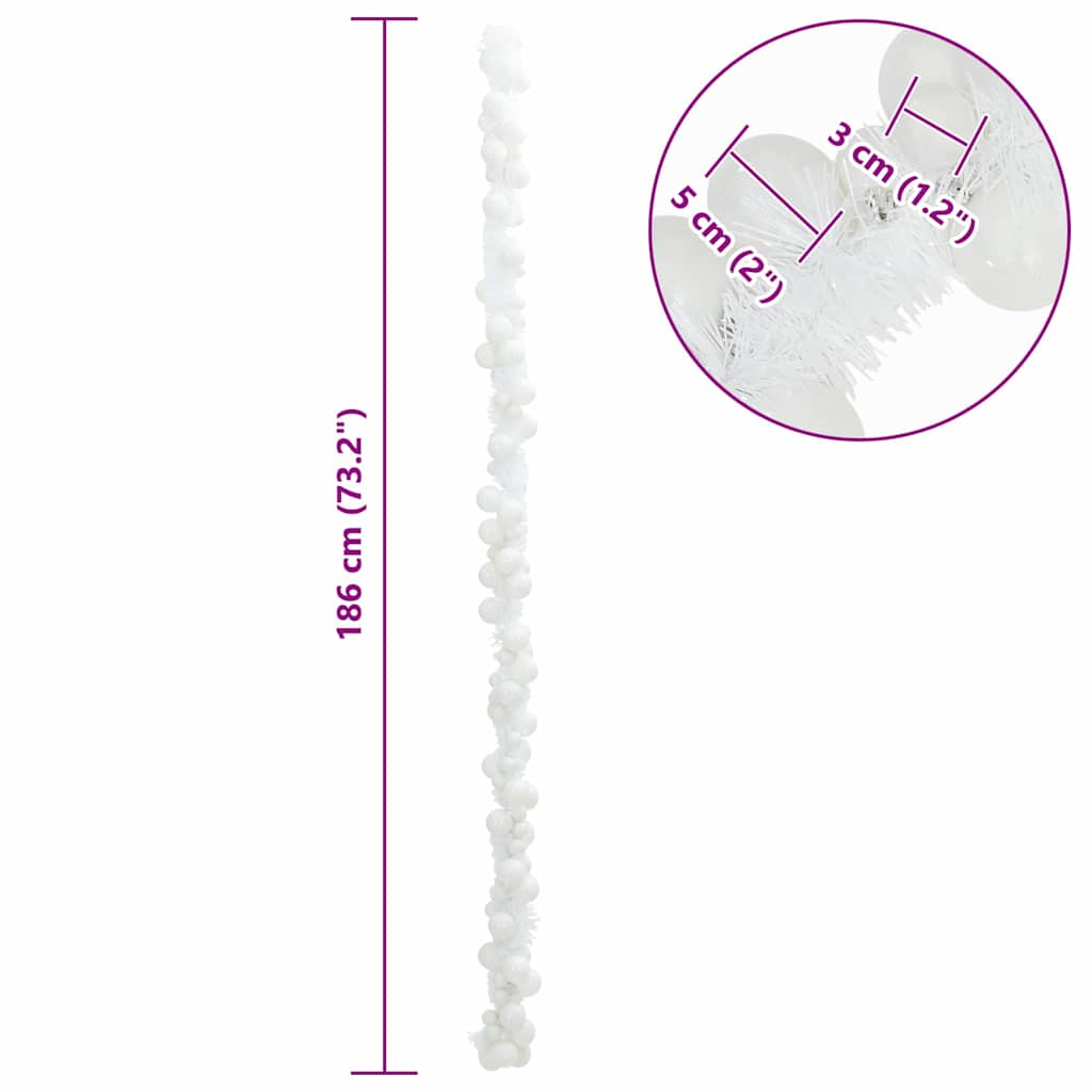 Guirnalda de Bolas de Navidad 186 cm Poliestireno
