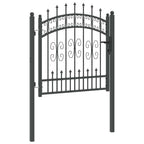 Puerta de Cerca con Punta de Lanza KAMPEN 103 x 100 cm Acero