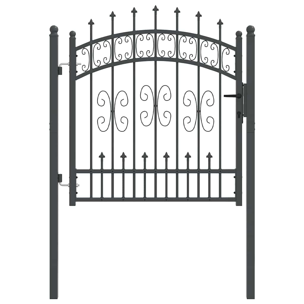 Puerta de Cerca con Punta de Lanza KAMPEN 103 x 100 cm Acero