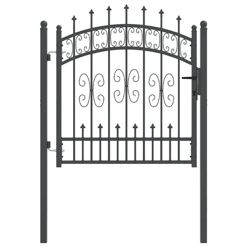 Puerta de Cerca con Punta de Lanza KAMPEN 103 x 100 cm Acero