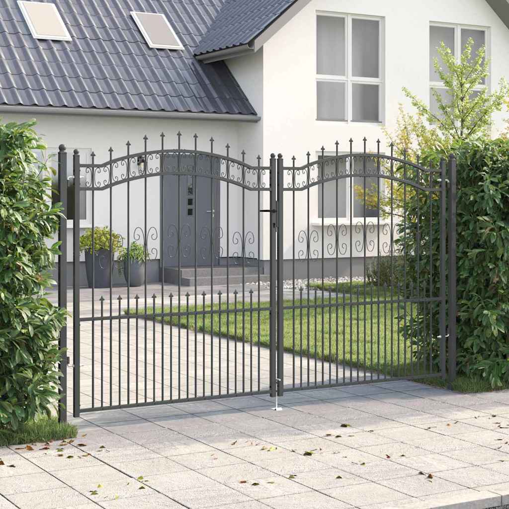 Puerta de Cerca con Punta de Lanza KAMPEN 103 x 100 cm Acero