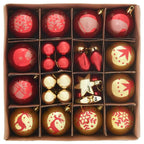 Juego de Esferas de Navidad 40 pcs Dorado y rojo Plástico
