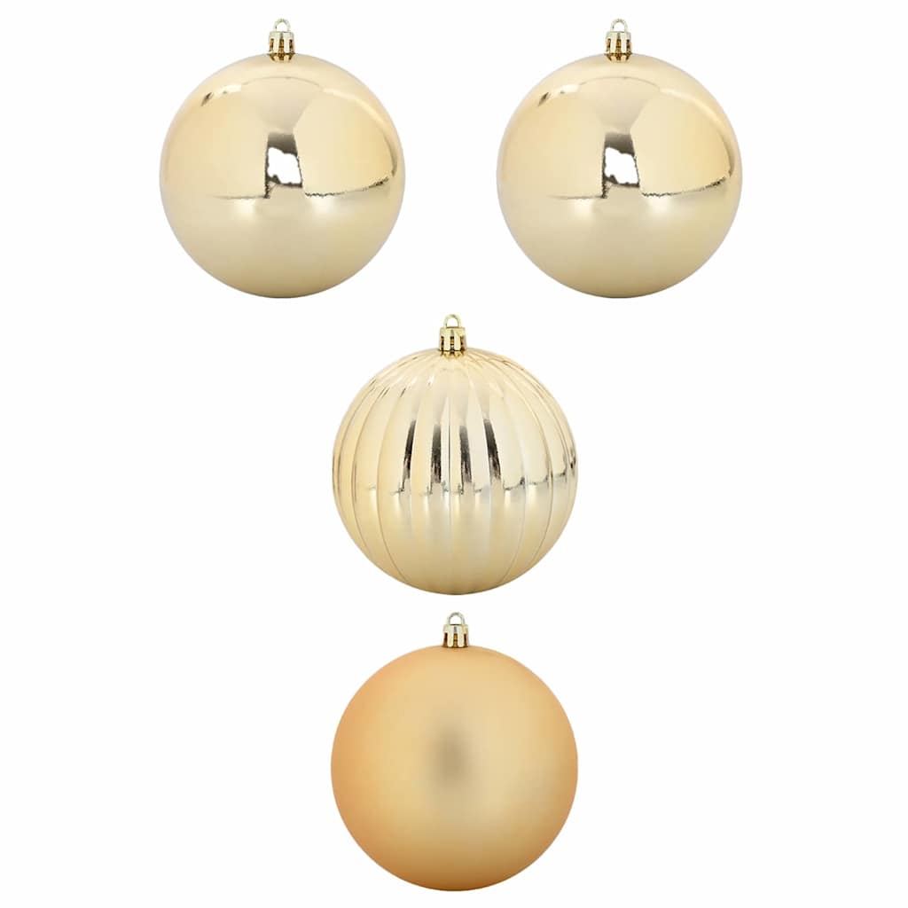 Conjunto de Adornos Navideños XXL 4 pcs Dorado Plástico