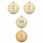 Conjunto de Adornos Navideños XXL 4 pcs Dorado Plástico
