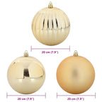 Conjunto de Adornos Navideños XXL 4 pcs Dorado Plástico