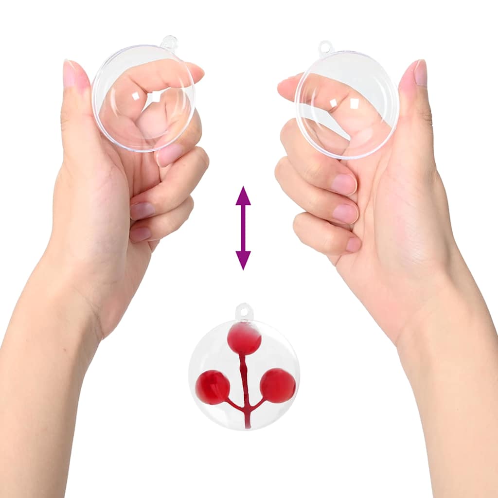 Juego de Esferas de Navidad 100 pcs Transparente Ø 10 cm