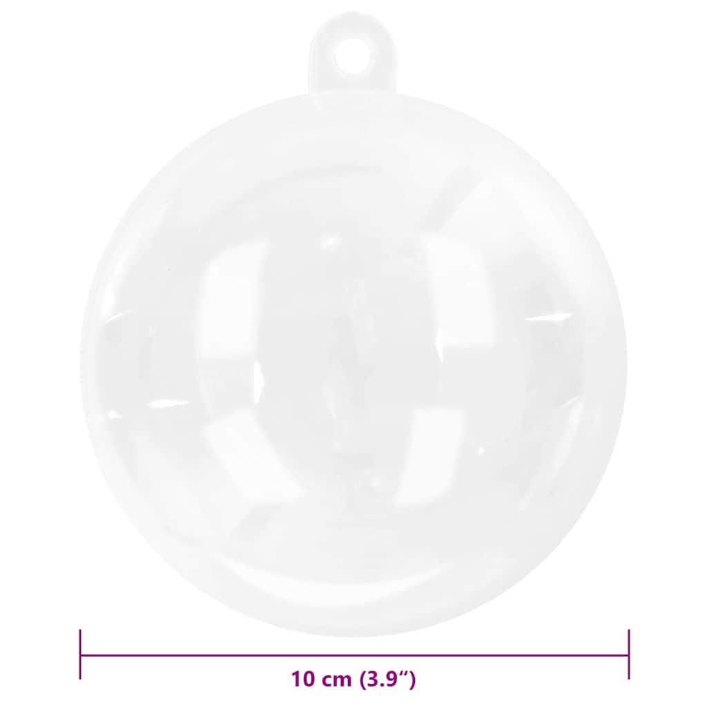 Juego de Esferas de Navidad 100 pcs Transparente Ø 10 cm