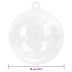 Juego de Esferas de Navidad 100 pcs Transparente Ø 10 cm