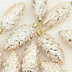 Bola de Piña de Navidad 40 pcs champán Plástico