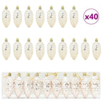 Bola de Piña de Navidad 40 pcs champán Plástico