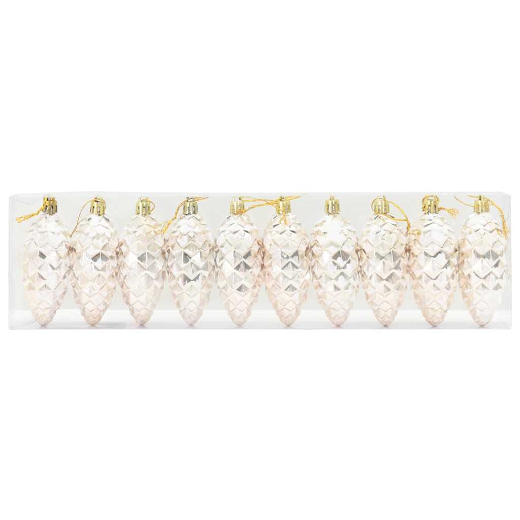 Bola de Piña de Navidad 40 pcs champán Plástico