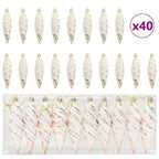 Esfera Espiral de Navidad 40 pcs champán Plástico