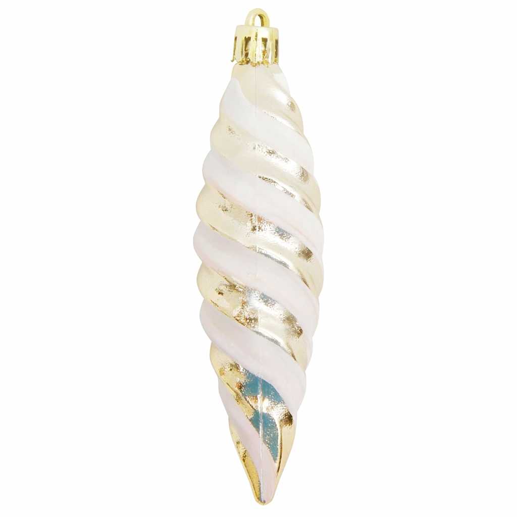 Esfera Espiral de Navidad 40 pcs champán Plástico