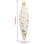 Esfera Espiral de Navidad 40 pcs champán Plástico