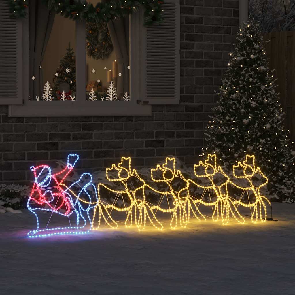 Decoración Navideña con 1224 LED Multicolor 69 x 79 cm PVC