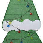 Árbol de Navidad iluminado con 3 cajas de regalo 2D blanca cálida