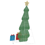 Árbol de Navidad iluminado con 3 cajas de regalo 2D blanca cálida