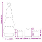 Árbol de Navidad iluminado con 3 cajas de regalo 2D blanca cálida