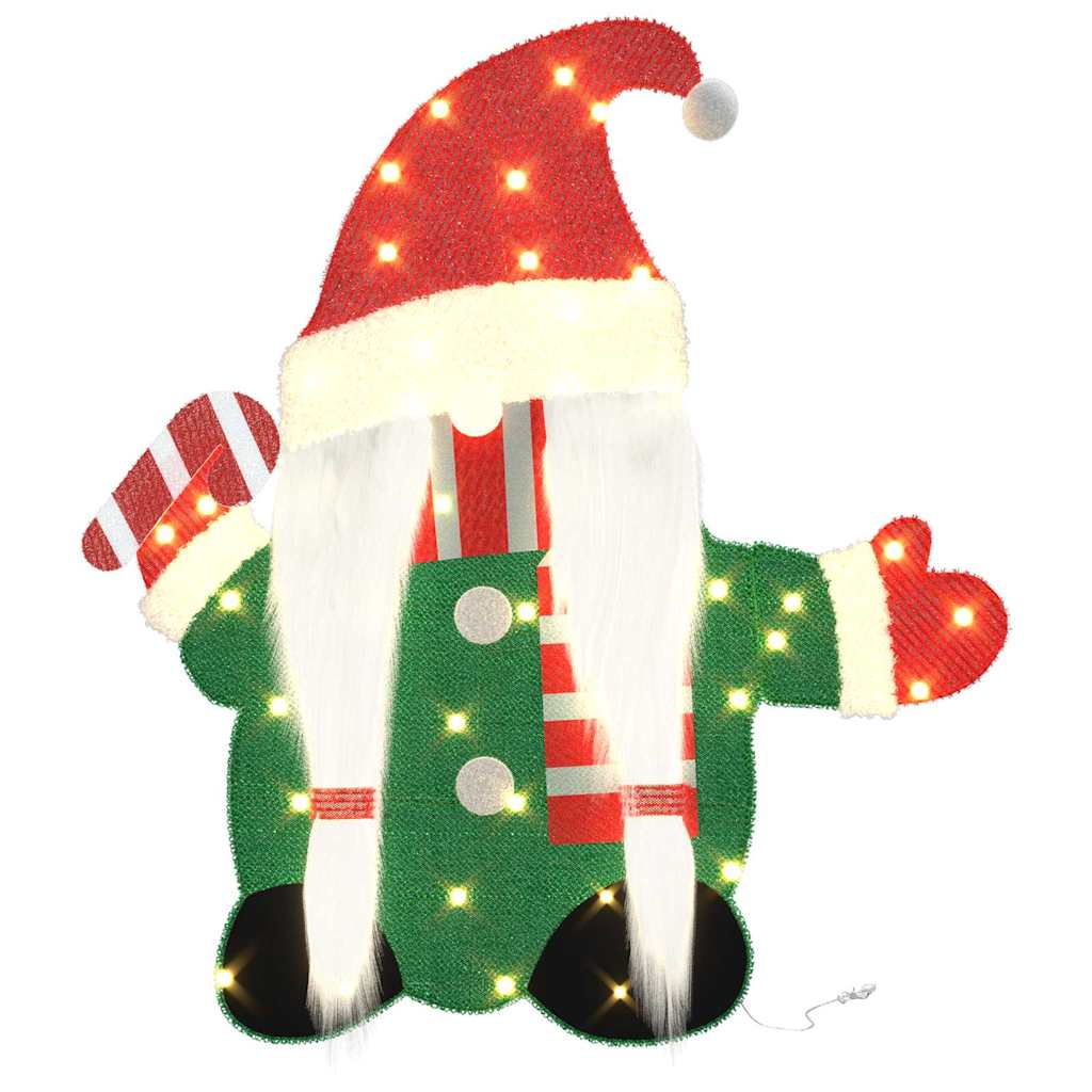 Warm Light-Up Gnome 71 x 64 cm Glitter Fabric