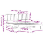 Estructura de Cama con Cabecera Tapizada Negro 180 x 200 cm