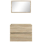 Juego de muebles de baño Roble Sonoma Madera contrachapada