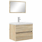 Juego de muebles de baño Roble Sonoma Madera contrachapada