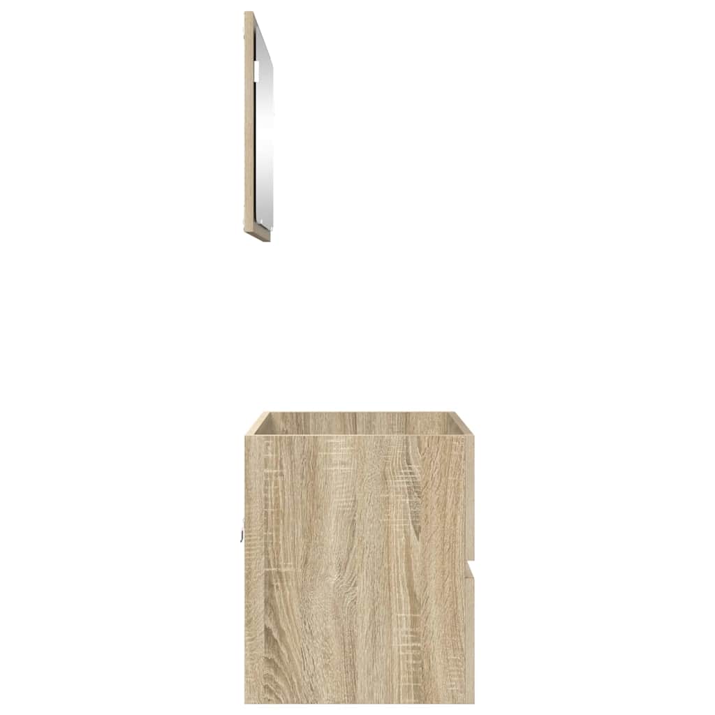 Juego de muebles de baño Roble Sonoma Madera contrachapada
