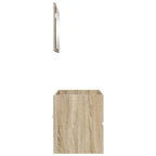 Juego de muebles de baño Roble Sonoma Madera contrachapada