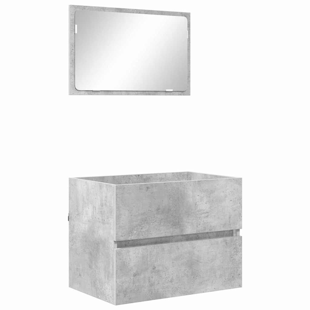 Juego de muebles de baño Gris Concreto 60 x 38,3 x 45 cm