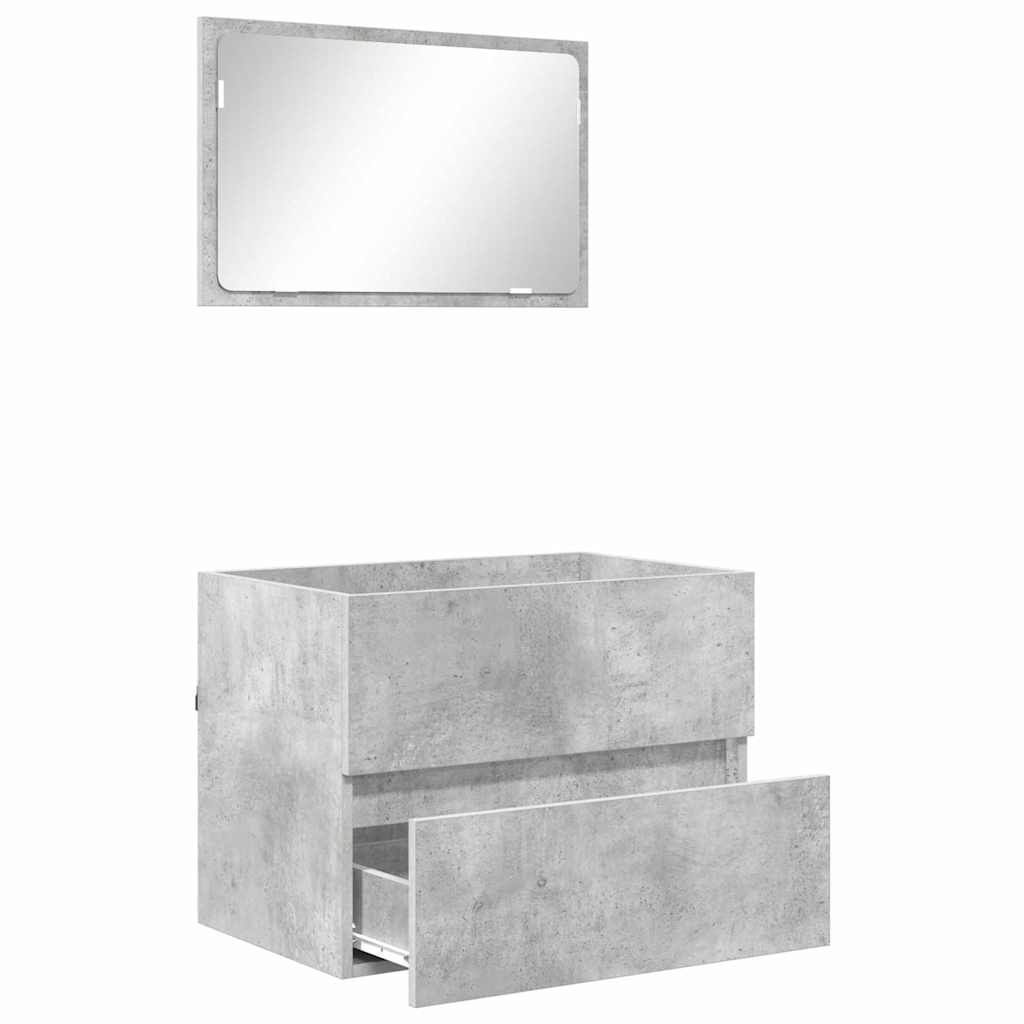 Juego de muebles de baño Gris Concreto 60 x 38,3 x 45 cm