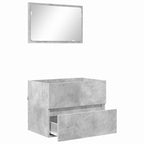 Juego de muebles de baño Gris Concreto 60 x 38,3 x 45 cm