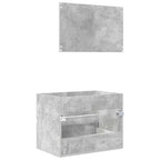 Juego de muebles de baño Gris Concreto 60 x 38,3 x 45 cm