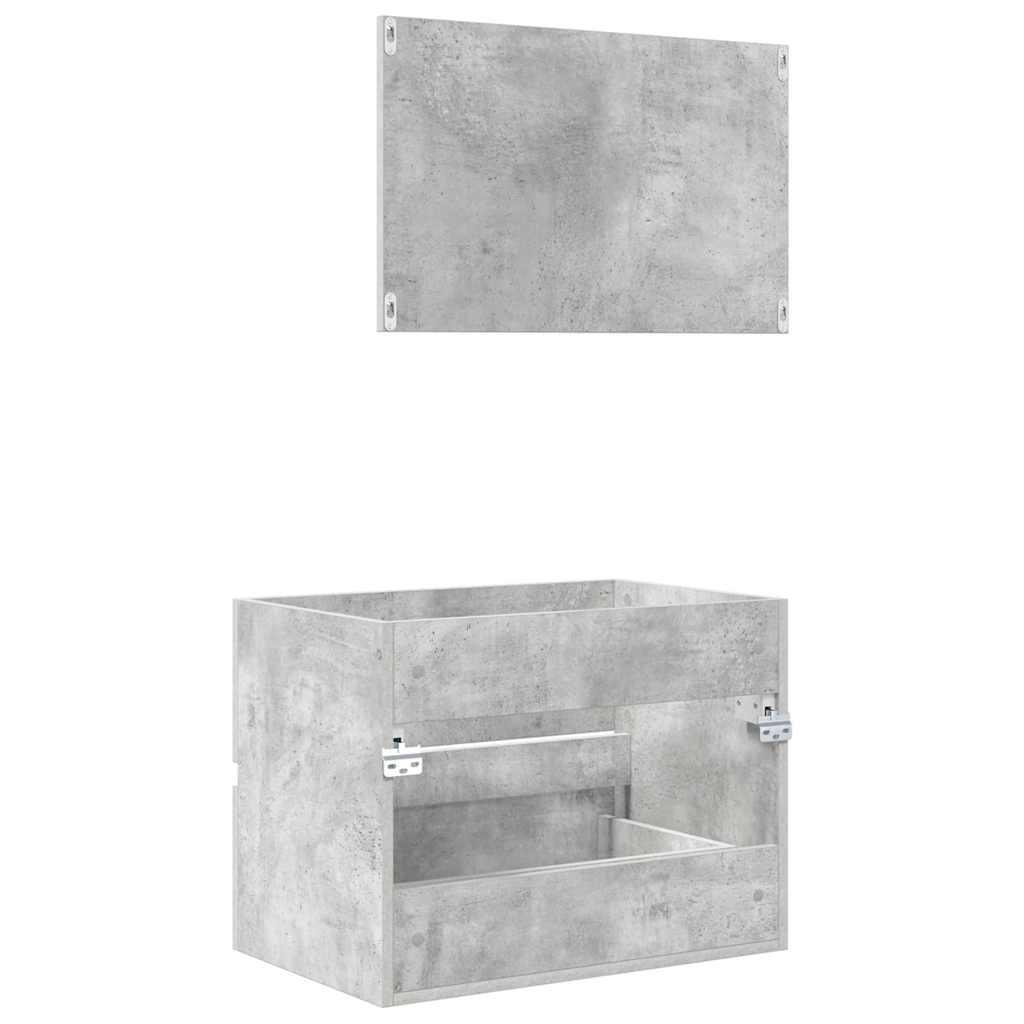 Juego de muebles de baño Gris Concreto 60 x 38,3 x 45 cm