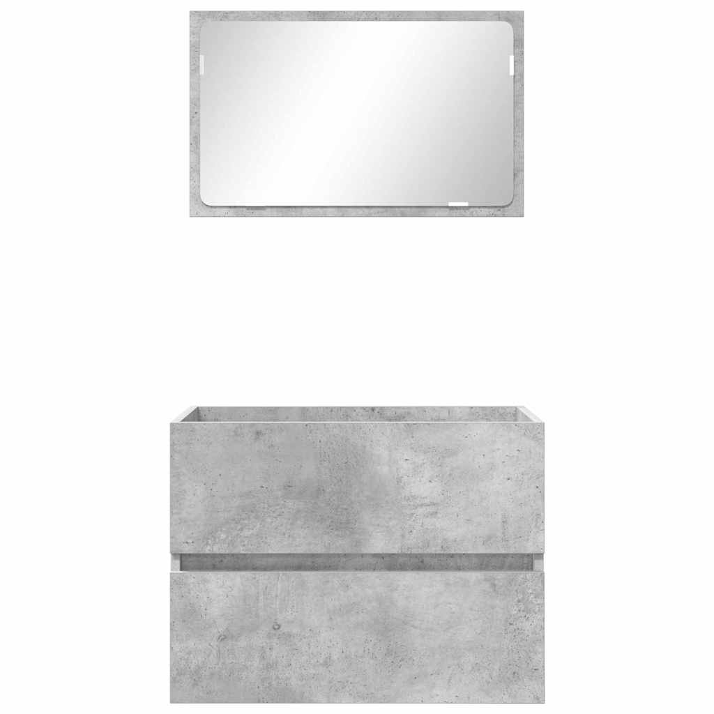 Juego de muebles de baño Gris Concreto 60 x 38,3 x 45 cm