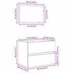 Juego de muebles de baño Gris Concreto 60 x 38,3 x 45 cm