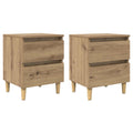 Armarios de cama 2 pcs Roble artesanal 40 x 35 x 50 cm