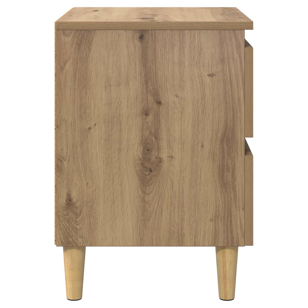 Armarios de cama 2 pcs Roble artesanal 40 x 35 x 50 cm