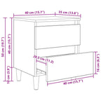 Armarios de cama 2 pcs Roble artesanal 40 x 35 x 50 cm