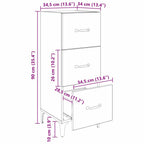 Vitrina Madera Vieja 34,5 x 34 x 90 cm Madera contrachapada