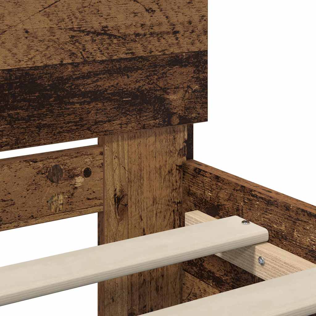 Estructura de cama con cabecera Madera Vieja 100 x 200 cm