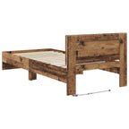 Estructura de cama con cabecera Madera Vieja 100 x 200 cm