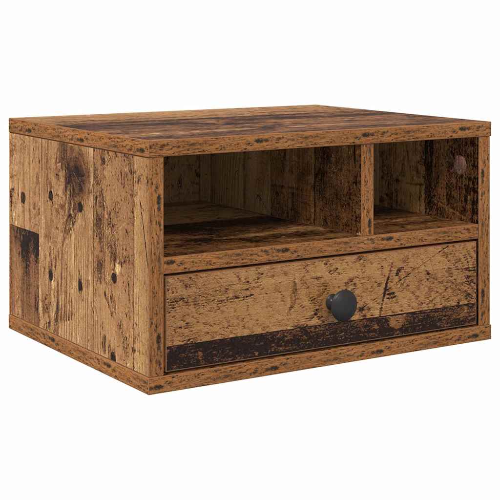 Soporte para Impresora con cajón Madera Vieja 40 x 32 x 24 cm