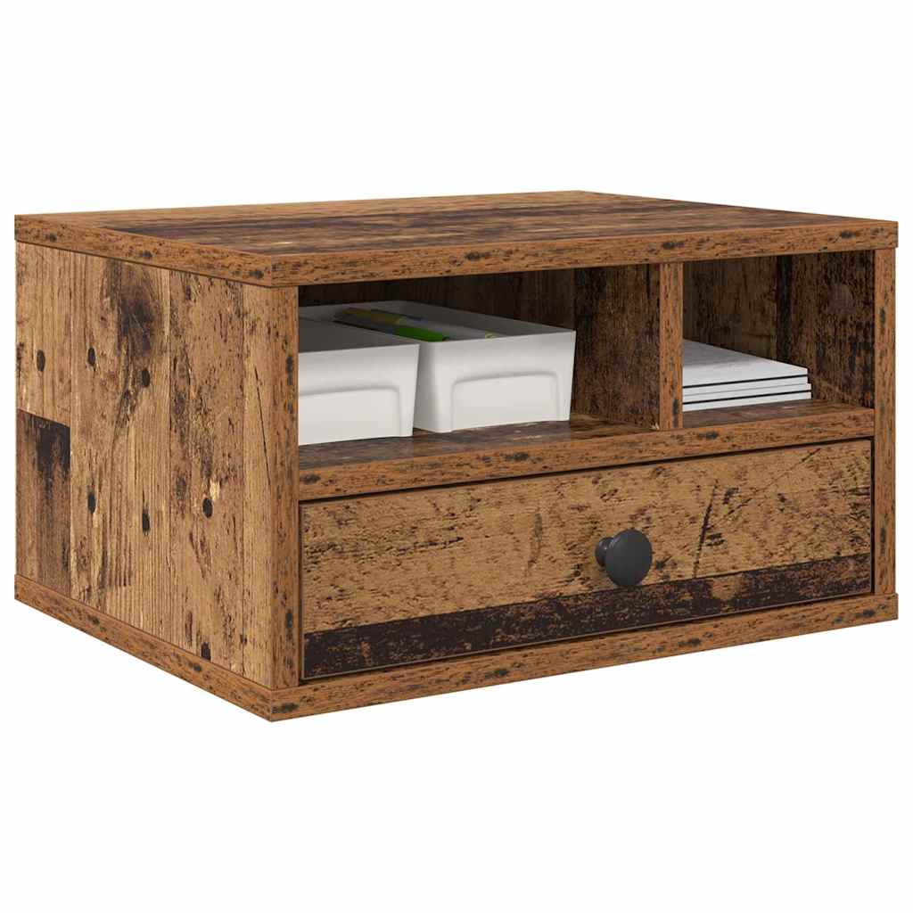 Soporte para Impresora con cajón Madera Vieja 40 x 32 x 24 cm