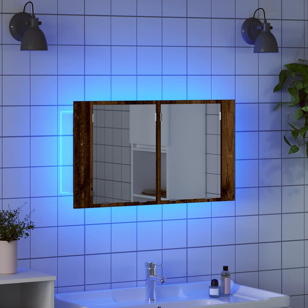 Armario con espejo de baño Madera Vieja 80 x 12 x 45 cm