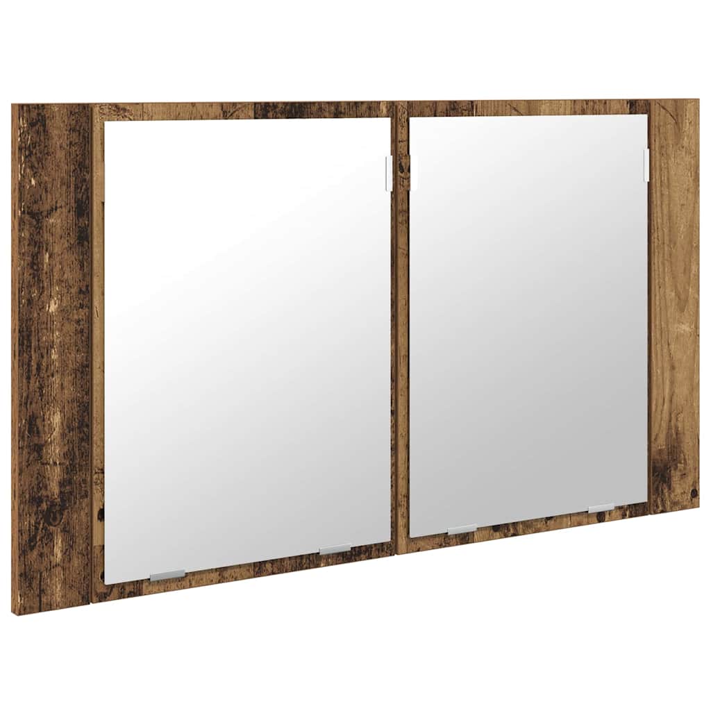 Armario con espejo de baño Madera Vieja 80 x 12 x 45 cm