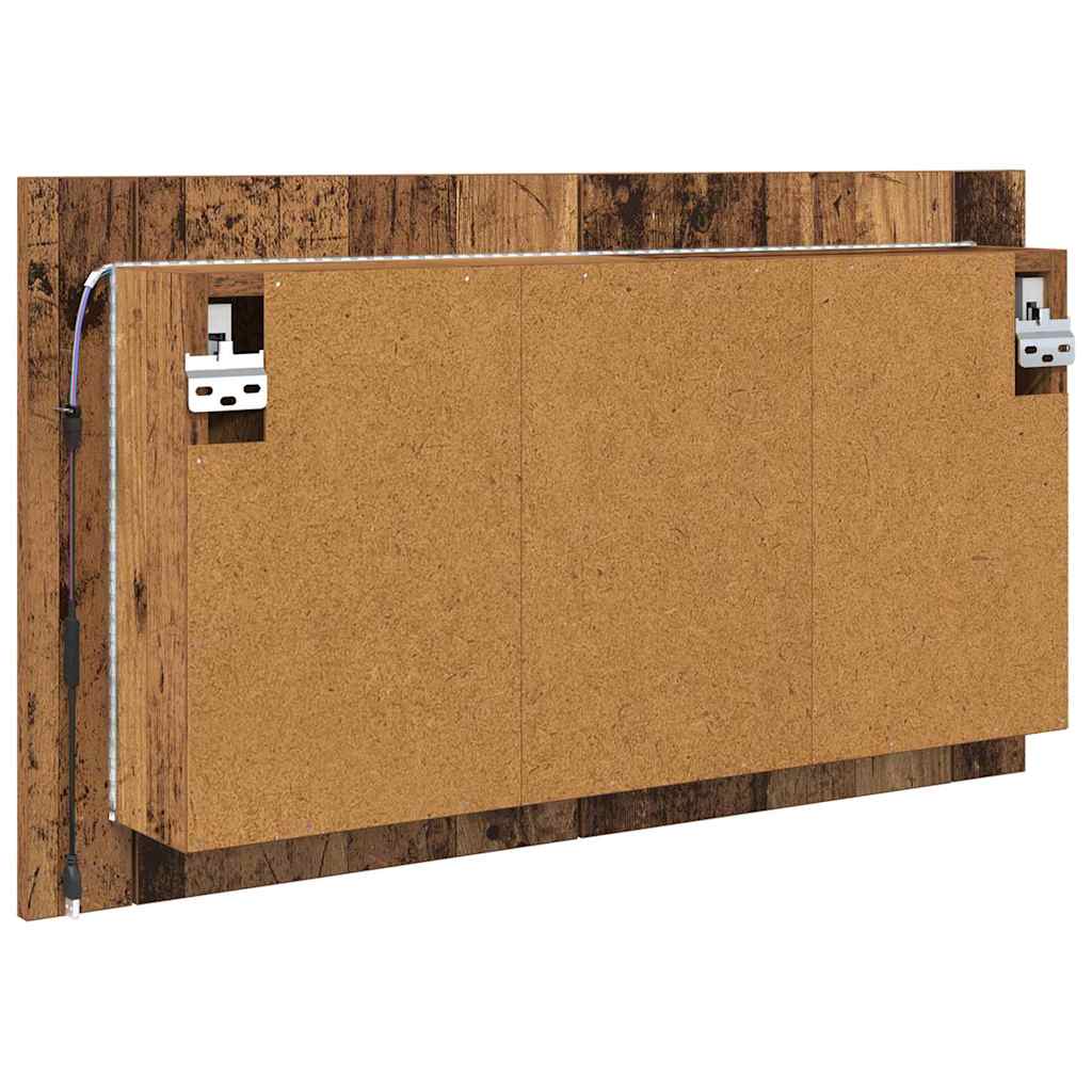 Armario con espejo de baño Madera Vieja 80 x 12 x 45 cm