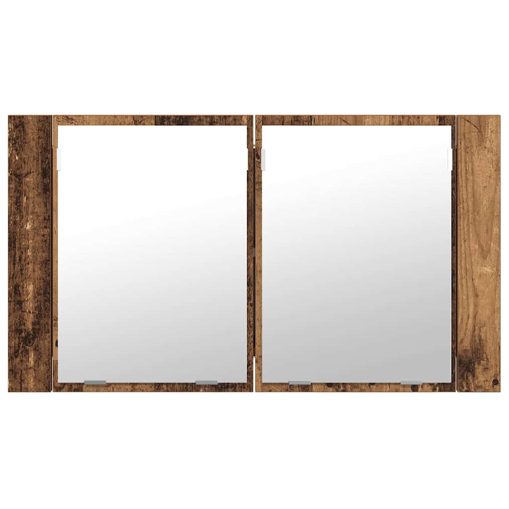 Armario con espejo de baño Madera Vieja 80 x 12 x 45 cm