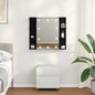 Mirror cabinet with shelf Black Oak 70 x 16.5 x 60 cm