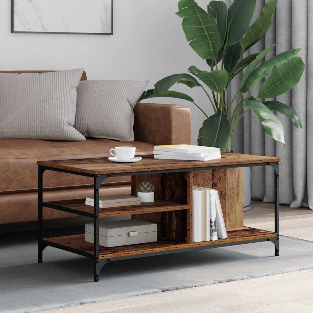 Mesa de Café Madera Vieja 100 x 50 x 45 cm Madera contrachapada
